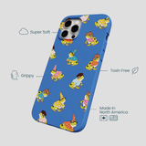 Electric Blue Fancy Frogs iPhone 12 Pro Max Case