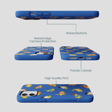 Electric Blue Fancy Frogs iPhone 12/ iPhone 12 Pro Case