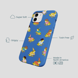 Electric Blue Fancy Frogs iPhone 12/ iPhone 12 Pro Case
