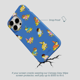 Electric Blue Fancy Frogs iPhone 14 Pro Max Case