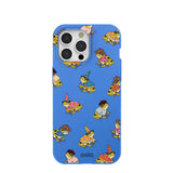 Electric Blue Fancy Frogs iPhone 15 Pro Max Case