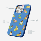Electric Blue Fancy Frogs iPhone 16 Pro Max Case
