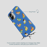 Electric Blue Fancy Frogs iPhone 16 Case