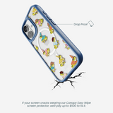 Clear Fancy Frogs iPhone 17 Case With True Blue Ridge (MagSafe included)