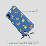 Electric Blue Fancy Frogs iPhone XR Case