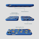 Electric Blue Fancy Frogs iPhone XR Case