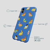 Electric Blue Fancy Frogs iPhone XR Case