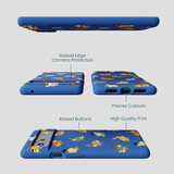 Electric Blue Fancy Frogs Google Pixel 6a Case