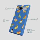 Electric Blue Fancy Frogs Google Pixel 7 Case