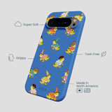 Electric Blue Fancy Frogs Google Pixel 9 Pro XL Case
