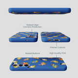Electric Blue Fancy Frogs Samsung Galaxy S23+(Plus) Case