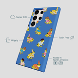 Electric Blue Fancy Frogs Samsung Galaxy S24 Ultra Case
