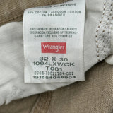 Wrangler Carpenter Trousers - 32W 30L Khaki Cotton