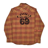 Coogi Checked Flannel Shirt - XL Brown Cotton