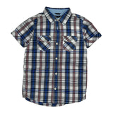 Age 7 Tommy Hilfiger Checked Short Sleeve Shirt - Small Multicoloured Cotton