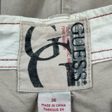 Guess Cargo Shorts - 40W 11L Beige Cotton