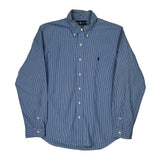 Ralph Lauren Checked Shirt - Large Blue Cotton