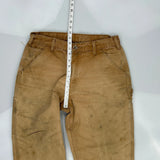 Carhartt Double Knee Carpenter Trousers - 32W 30L Brown Cotton
