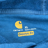 Carhartt Spellout Hoodie - XL Blue Cotton