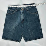 Wrangler Denim Shorts - 31W 10L Dark Wash Cotton