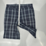 Dickies Checked Shorts - 36W 10L Blue Cotton
