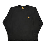 Carhartt Long Sleeve T-Shirt - 2XL Black Cotton