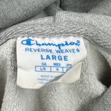 Reverse Weave Champion Hoodie - Large Gray Cotton