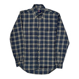 Dickies Checked Flannel Shirt - Small Blue Cotton