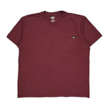 Dickies T-Shirt - XL Burgundy Cotton