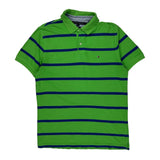 Tommy Hilfiger Slim Fit Polo Shirt - Large Green Cotton