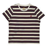 Polo By Ralph Lauren Striped T-Shirt - Large Blue Cotton