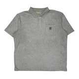Carhartt Polo Shirt - 2XL Gray Cotton