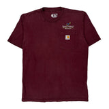 Rowan-Salisbury School System Maintenance Carhartt T-Shirt - Small Burgundy Cotton