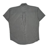 Chaps Ralph Lauren Short Sleeve Shirt - Large Gray Polyester
