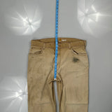 Carhartt Carpenter Trousers - 35W 34L Beige Cotton