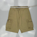 Lee Cargo Cargo Shorts - 32W 11L Beige Cotton