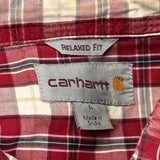 Carhartt Checked Short Sleeve Shirt - Large White Cotton