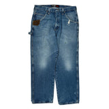 Wrangler Carpenter Jeans - 35W 30L Blue Cotton