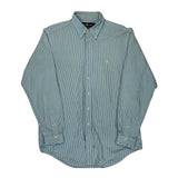 Ralph Lauren Striped Shirt - Large Blue Cotton