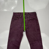 Levis 501 Jeans - 32W 31L Purple Cotton
