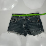 True Religion Denim Shorts - 33W UK 12 Dark Wash Denim