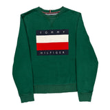 Tommy Hilfiger Sweatshirt - Small Green Cotton