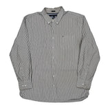 Tommy Hilfiger Striped Shirt - 2XL Black & White Cotton