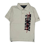 Age 4 Tommy Hilfiger Spellout Polo Shirt - XS White Cotton