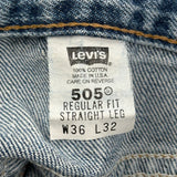 Made In USA Levis 505 Jeans - 36W 32L Blue Cotton