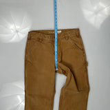 Carhartt Double Knee Carpenter Pants - 32W 30L Brown Cotton