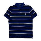 Polo By Ralph Lauren Striped Polo Shirt - Large White Cotton
