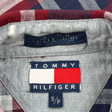Tommy Hilfiger Checked Flannel Shirt - Small Blue Cotton