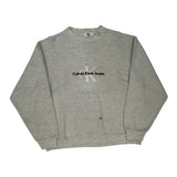 Calvin Klein Jeans Sweatshirt - XL Grey Cotton Blend