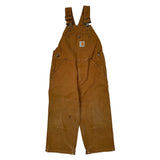 Age 4 Carhartt Double Knee Overalls - XS Brown Cotton